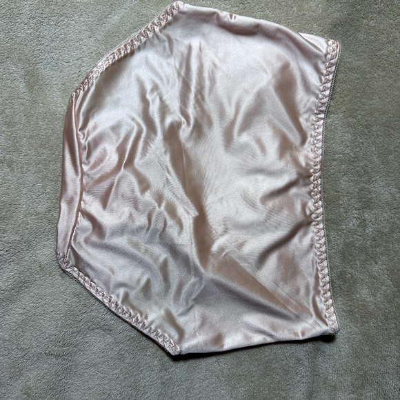 Champagne coloured High waist slippery stretchy Satin Panties. - Picture 2 of 11